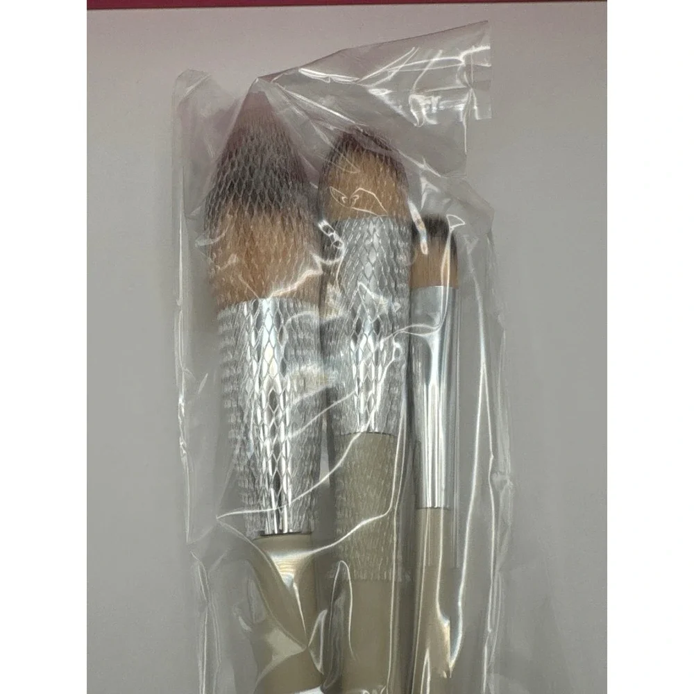 Half Caked The Essentials Face Collection 3 Piece Makeup Brush‎ Set Vegan New